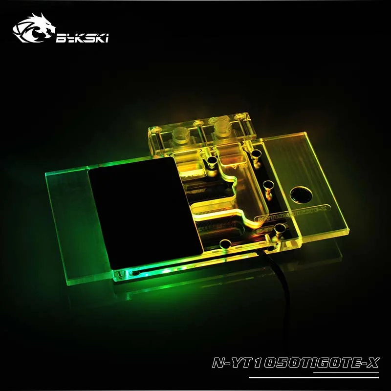 Водяной блок Bykski для Yeston GAEA GTX 1050Ti-4G D5 с полным покрытием Графическая карта кулер