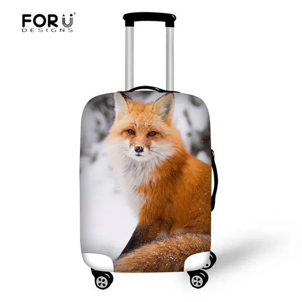 FORUDESIGNS/ милый 3D чехол для багажа с изображением лисы, Дорожный чемодан, Защитные Чехлы, эластичный толстый чехол для 18-30 дюймов, чехлы, сумка - Цвет: CJ0765