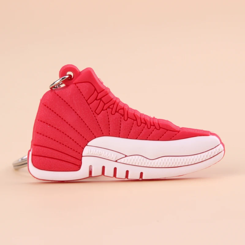 Picture Color13 Брелок Новые экзотические мини Jordan 12 ретро обуви ключевая цепь Для мужчин и Для женщин детские подарочные брелки на баскетбольных кроссовок ключ держатель Porte Clef - Цвет: Picture Color13