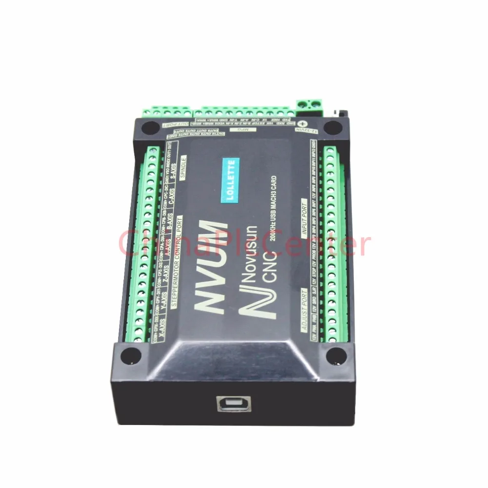 NVUM Новый 3 axis Mach3 CNC контроллер движения USB карта 300 кГц Breakout Board интерфейс