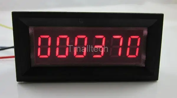 6 цифровой красный светодиод Счетчик панельный счетчик DC 8 12V Up Plus Totalizer 0 999999|counter