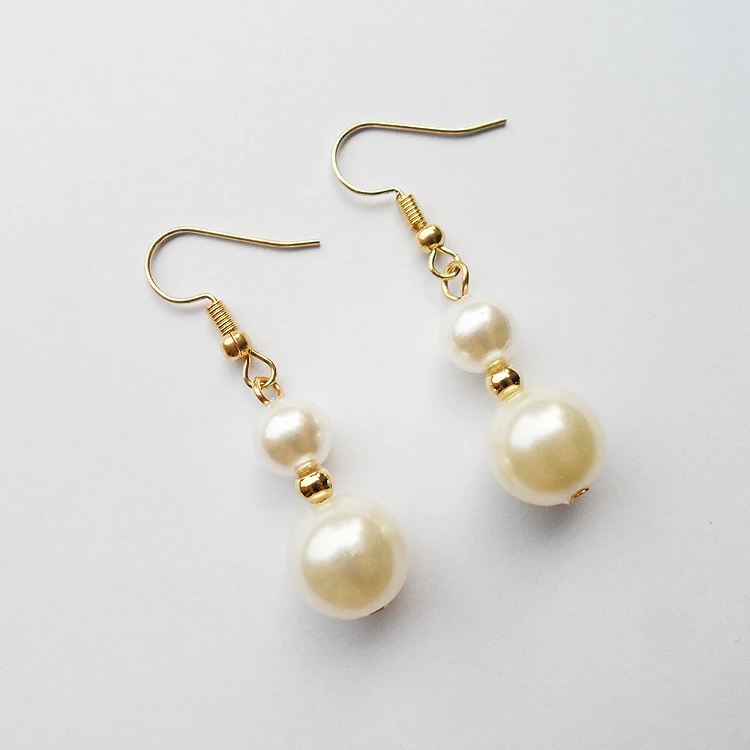 Новая модель 12 мм поддельные жемчужные лужи бусы серьги для женщин хорошее