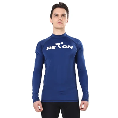 Dark Blue Realon для женщин и мужчин, защита от сыпи, топ с длинными рукавами, рубашки от солнца, UPF 50+ Xspan, серфинг, пляж, туризм, рубашка для плавания, одежда для плавания - Цвет: Dark Blue