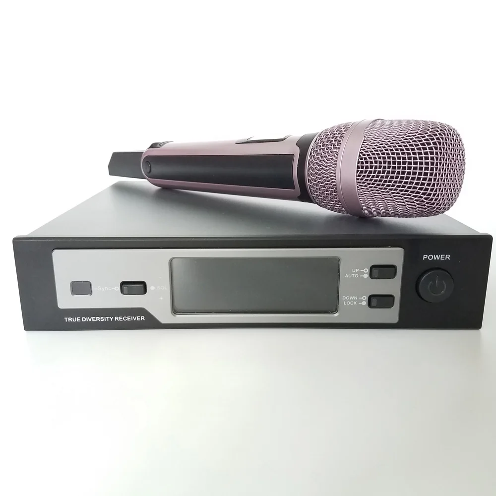 rose handheld Leicozic SKM U9100 Профессиональный цифровой микрофон беспроводной истинный разнесенный микрофон для масштабной производительности skm микрофон - Цвет: rose handheld