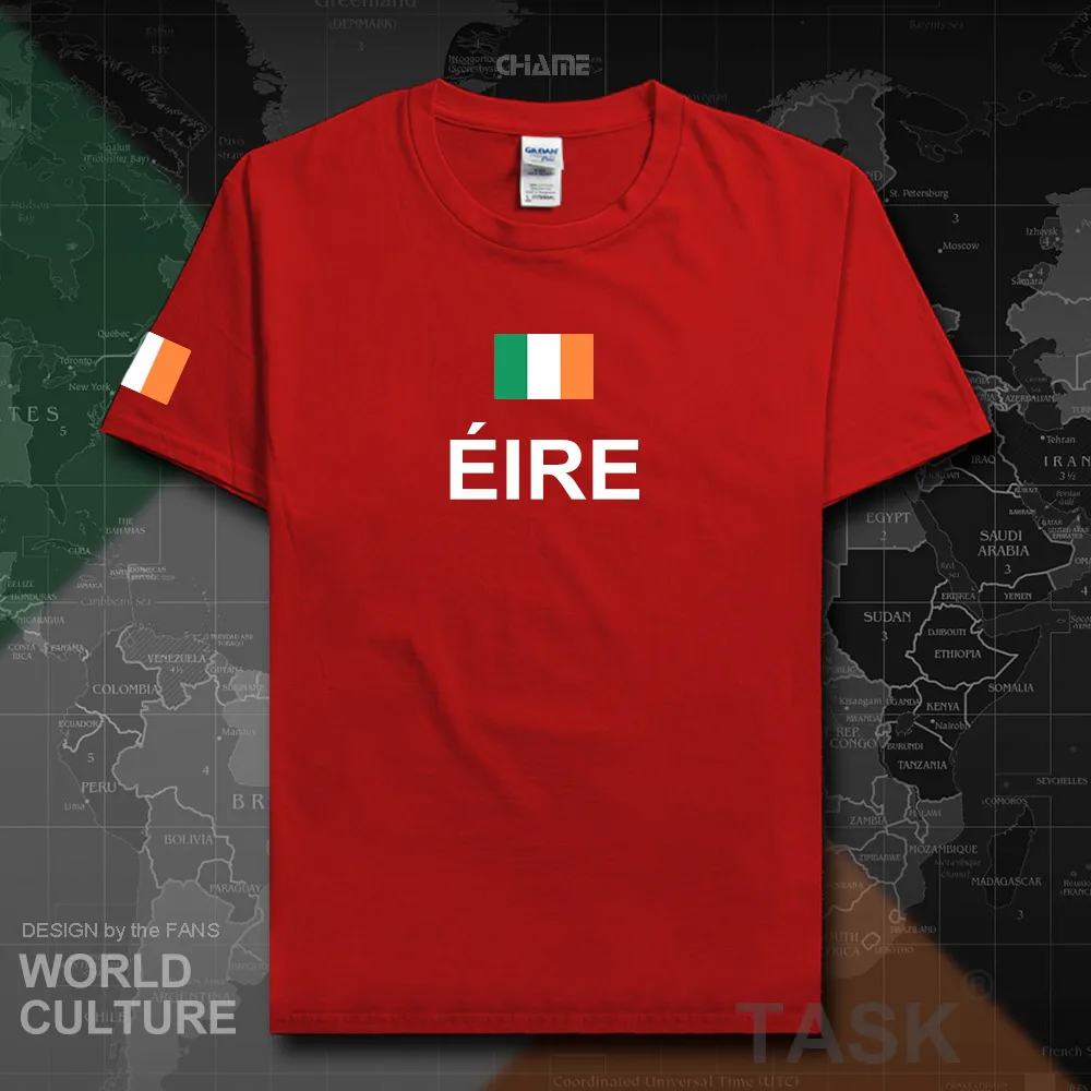 Eire Ирландия мужские футболки мода 2017 Джерси Нация Команда Хлопок Футболка