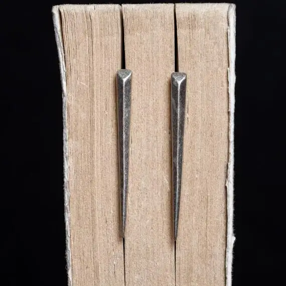 Простой Длинный треугольник 100% натуральная Серебряная Ушная манжета 925 пробы