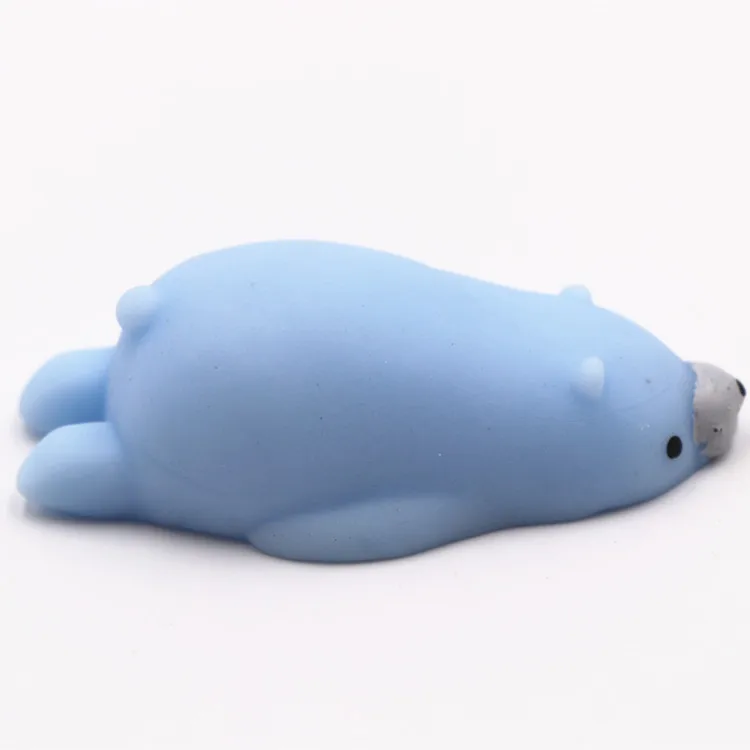 Blue Polar Bear Мини-squishy милый котенок салфетки мяч Squeeze Моти рост игрушки расслабляет мягкий липкий squishiy, игрушка для снятия стресса, забавная игрушка в подарок - Цвет: Blue Polar Bear