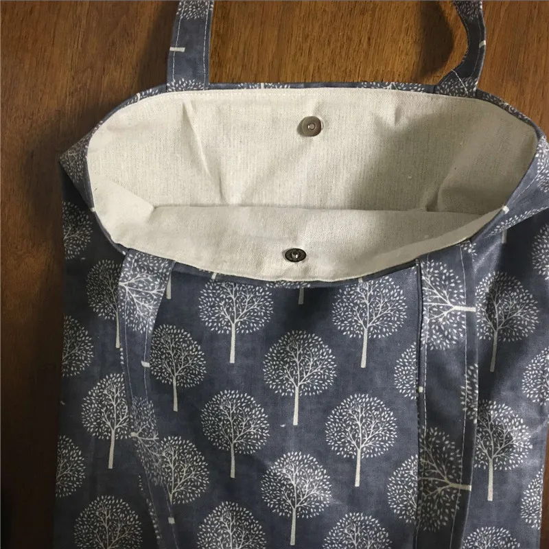 Сумка-тоут YILE многоразовая сумка через плечо из хлопка и льна с принтом дерева