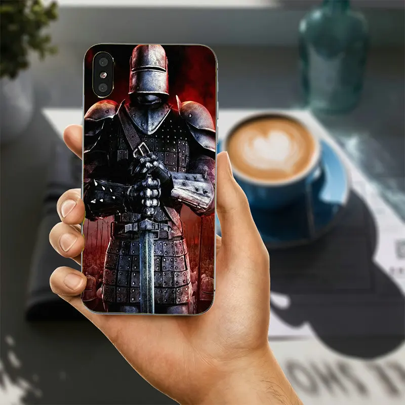 Для iphone 5 Чехол Knight Templar Мягкие TPU силиконовые чехлы для телефонов чехол 8 7 6 6s Plus X 5S