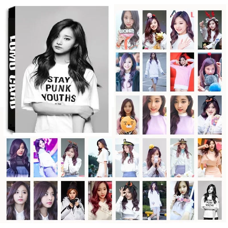 Новинка 30 шт./компл. KPOP TWICE Tzuyu Single 01 TT альбом HD фото карта ПВХ самодельные