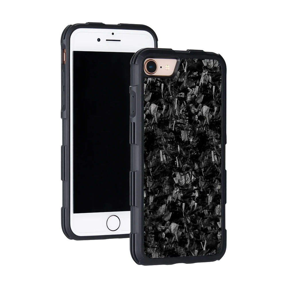 Кованый чехол для iPhone 7 8 7Plus 8Plus с полной защитой чехол из кованого углеродного волокна для iPhone X чехол