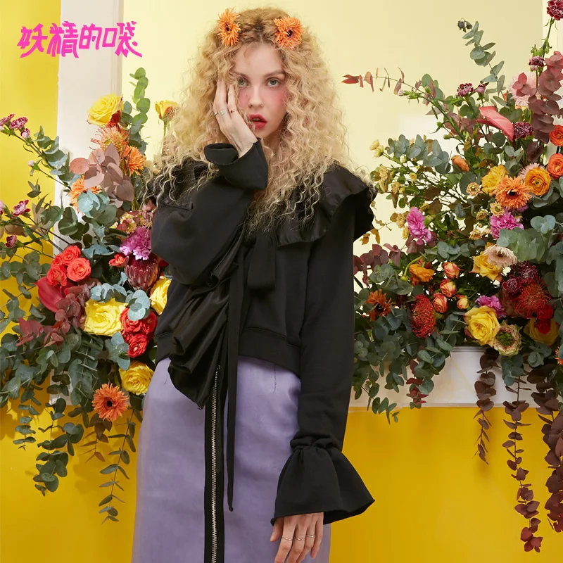 Женский трикотажный свитер ELFSACK однотонный Повседневный с длинным рукавом и