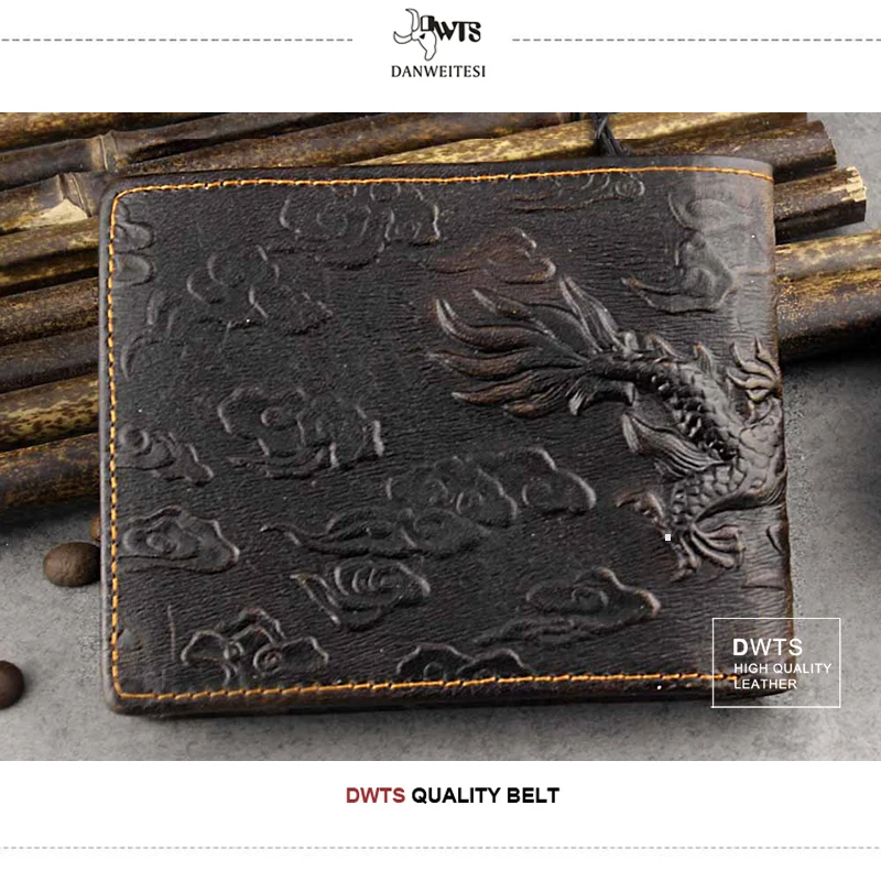 [DWTS100% Для мужчин S Пояса из натуральной кожи кошельки Короткие Двойные кошелек