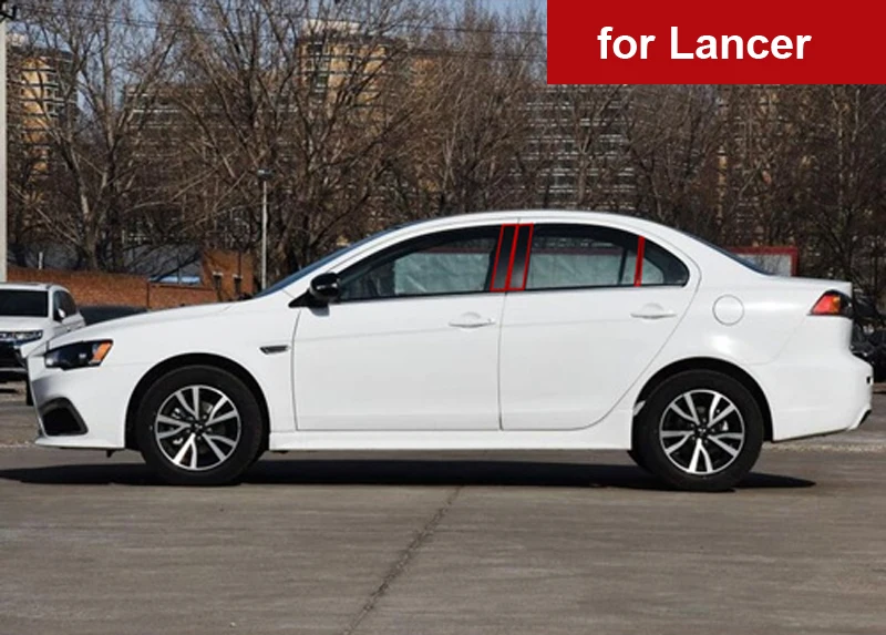 6 шт. для MITSUBISHI ASX Lancer Outlander- отделка окна автомобиля B колонки декоративные flim PC зеркало