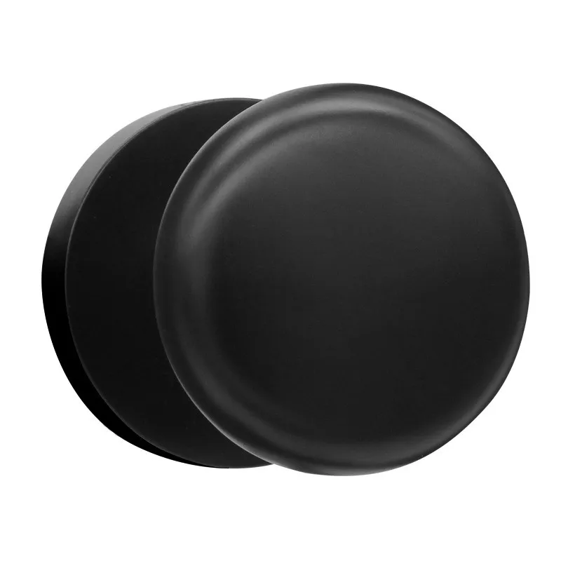 Round Black Невидимый дверной замок односторонний внутренний врезной дверной замок ТВ фон настенный Темный дверной замок черный американский замок для ванной комнаты - Цвет: Round Black