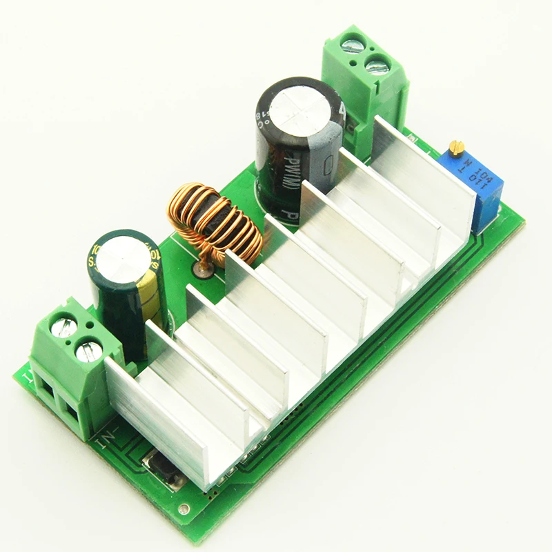 7A 200 Вт DC-DC Buck-Boost конвертер высокая эффективность вход 6-35 в поворот 6-55 алюминиевый