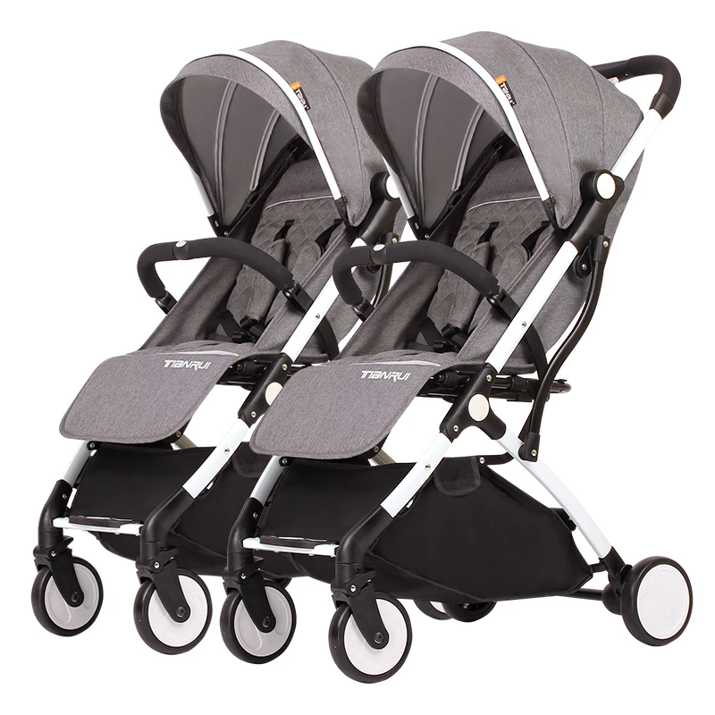 TIANRUI twins детская коляска на колесиках может присесть и расколоть Детские Портативные складные два ребенка двойной автомобиль