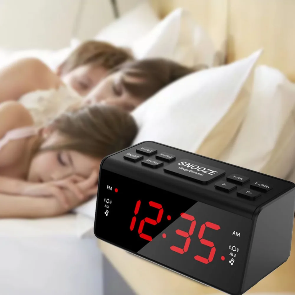 Современный AM/FM радио таймер сна цифровой Будильник проекционный повторения