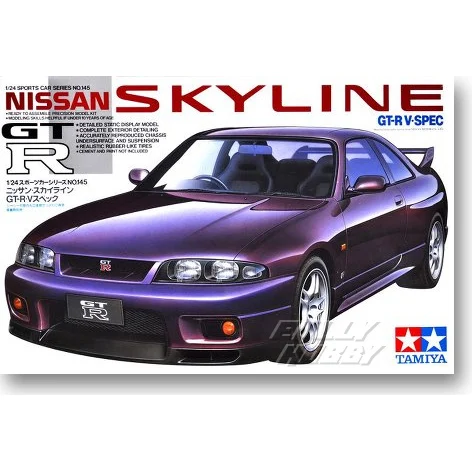 Модель автомобиля в масштабе 1:24 Skyline GT R V Spec (R33) Tamiya 24145|Наборы для сборки моделей| |