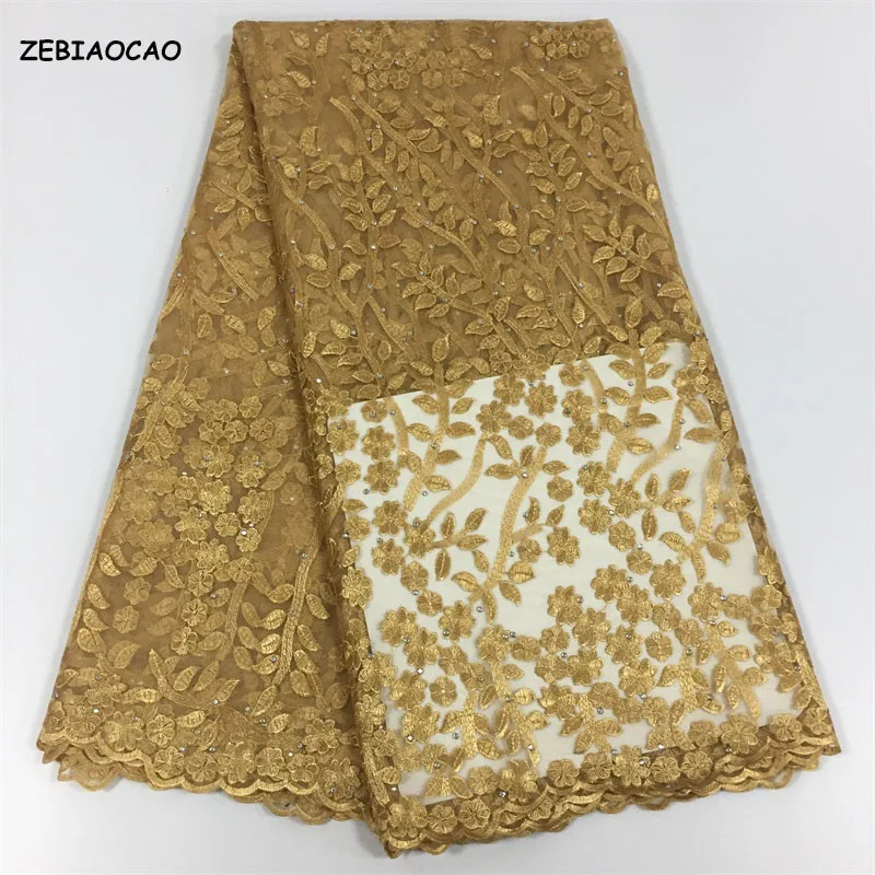 ZEBIAOCAO African lace fabric tulle High quality fashion for wedding dress 5 yards/lot | Дом и сад