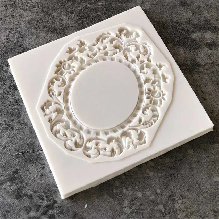 DIY силиконовая форма для выпечки, форма для украшения торта, Ретро рамка, форма для шоколадного мыла, трафареты для торта, кухонные инструменты для сахарного ремесла - Цвет: M205