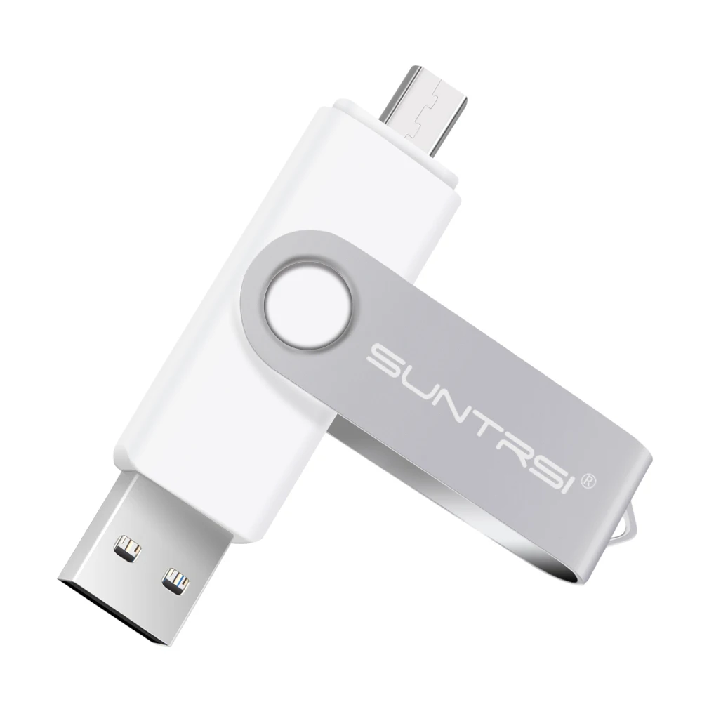 white Suntrsi USB флеш-накопитель 64 ГБ высокоскоростной OTG Флешка USB флешка OTG реальная емкость Флешка 4 ГБ 8 ГБ 16 ГБ 32 ГБ - Цвет: white