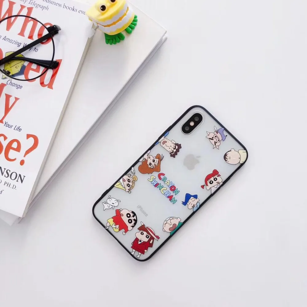 Japan Cute Cartoon Funny Crayon Shin-chan Family 3D Relief Silk Pattern Matte TPU Case Cover For Iphone6 6S 7 7S 8 6P 7P 8P X |