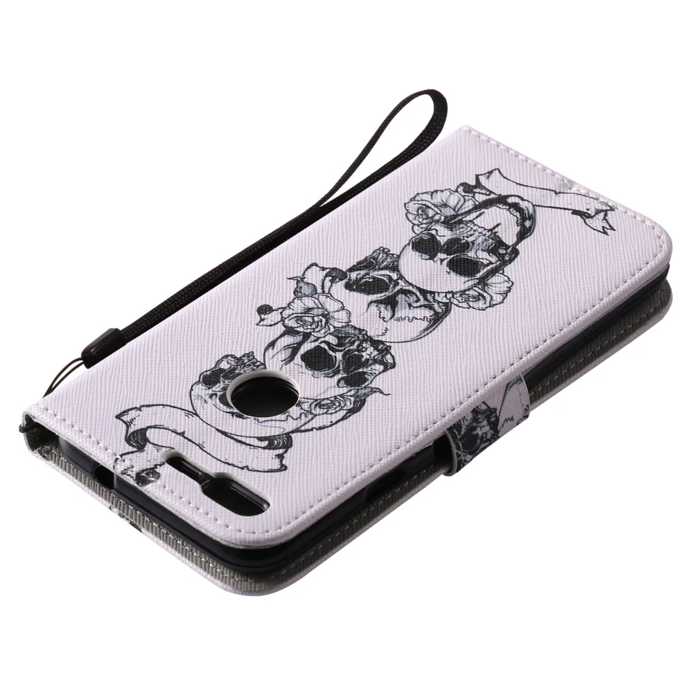 Череп цветочным узором кошелек Подставка держатель Чехол В виде ракушки сумка