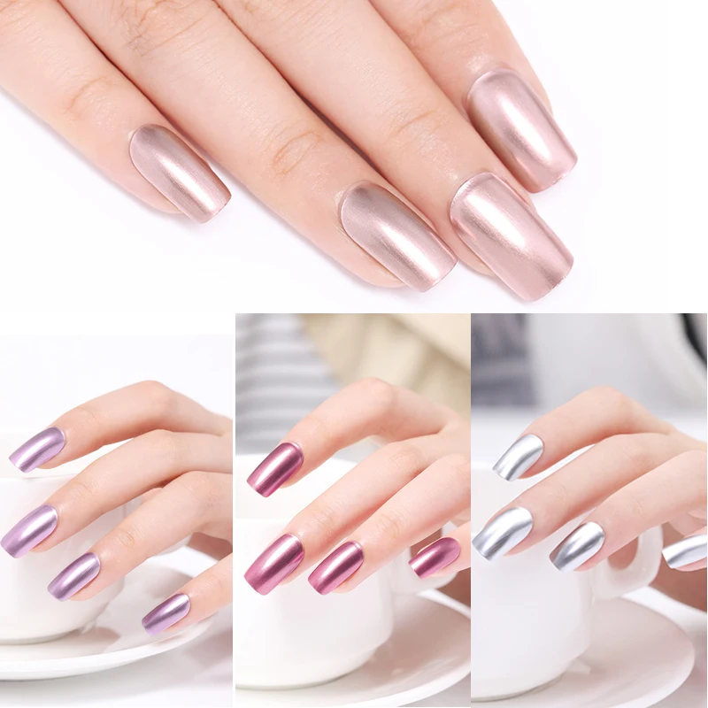 Ни Джоли 3 5 мл зеркальный лак для ногтей Довольно Блестящий серебряный цвета