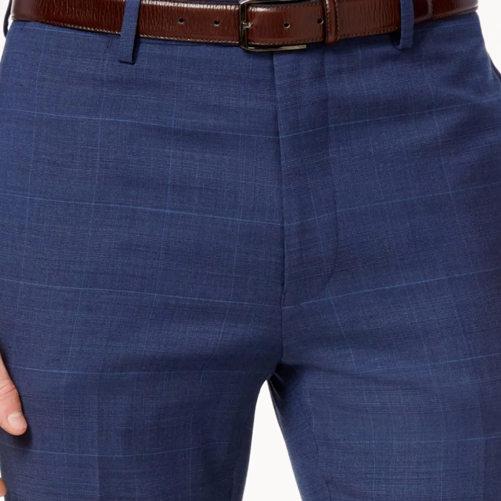 Темно-синий Glen Check мужской костюм на заказ Slim Fit Glen клетчатый костюм из двух частей мужской Клетчатый Костюм Принца уэлса с окном
