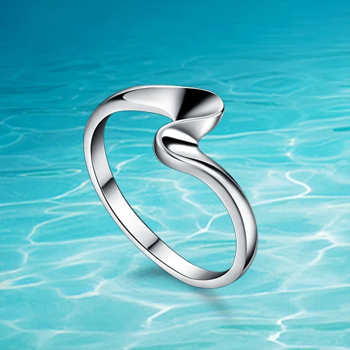 Женское кольцо из серебра 925 пробы серебряное для женщин однотонный дизайн новый