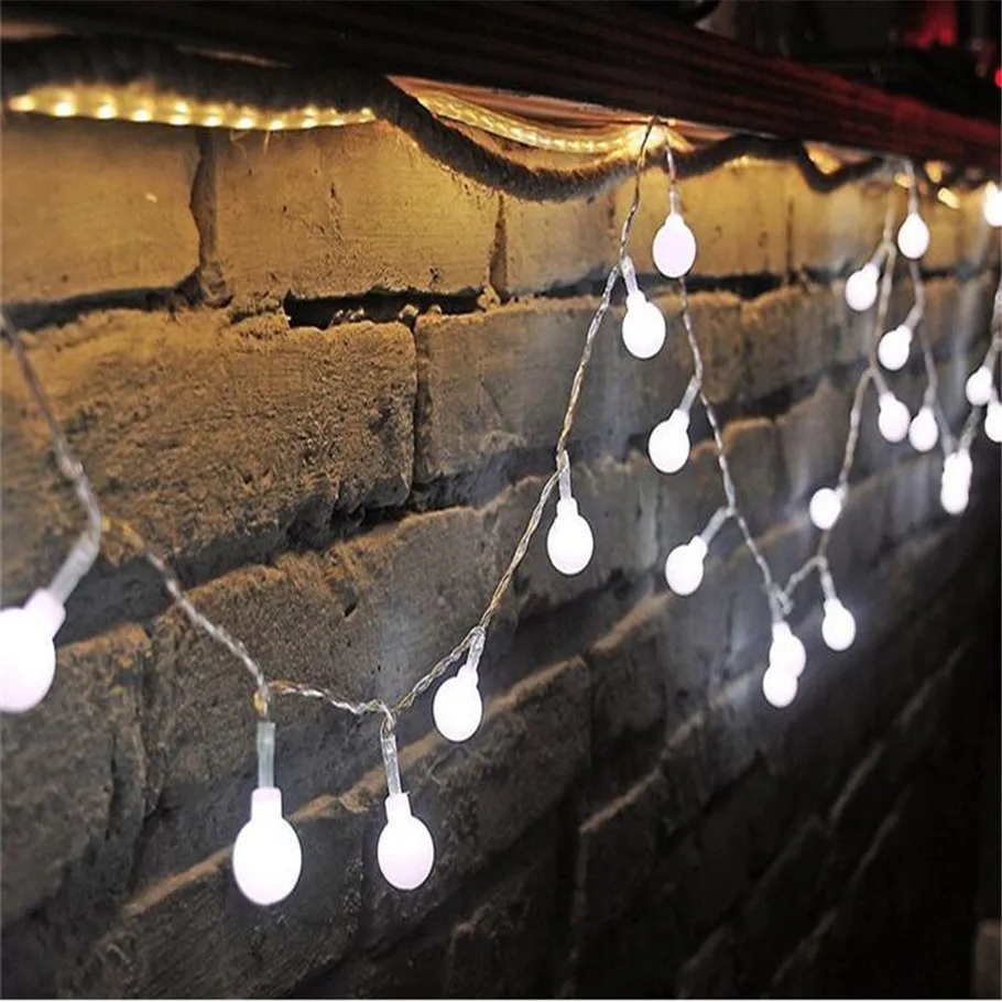 Заводская распродажа AC220V 10 м 50LED Cherry Шаровые строка огни Праздник Свадьба