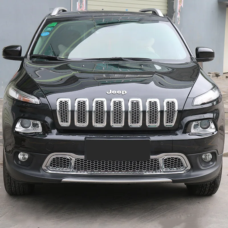 SHINEKA автомобильный Стайлинг ABS решетки для переднего бампера с сотовой сеткой Jeep