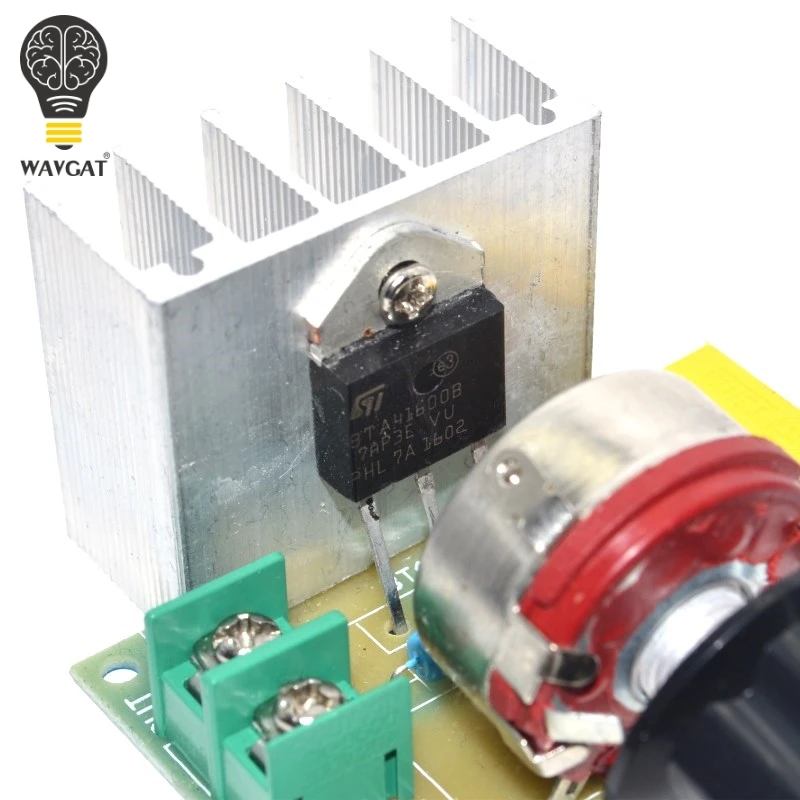 Регулятор напряжения переменного тока WAVGAT 220 В 4000 Вт диммер SCR|voltage regulator|dimmer 220vdimmer