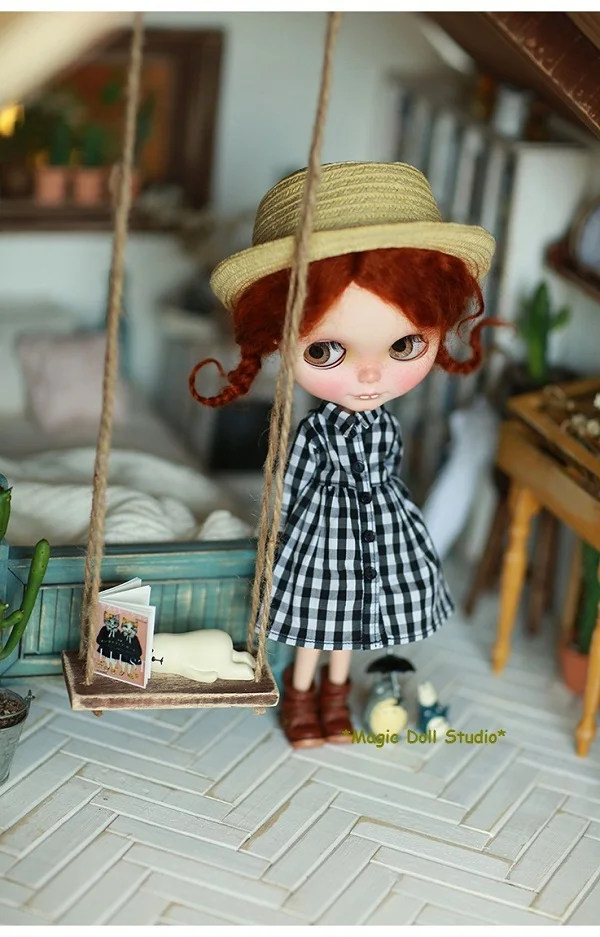 [MG232] дизайн Blyth кукольная одежда# прекрасная сетка платье пальто подходит для 11,5 дюймов neolythe кукла азон изготовление одежды для кукол - Цвет: Grey