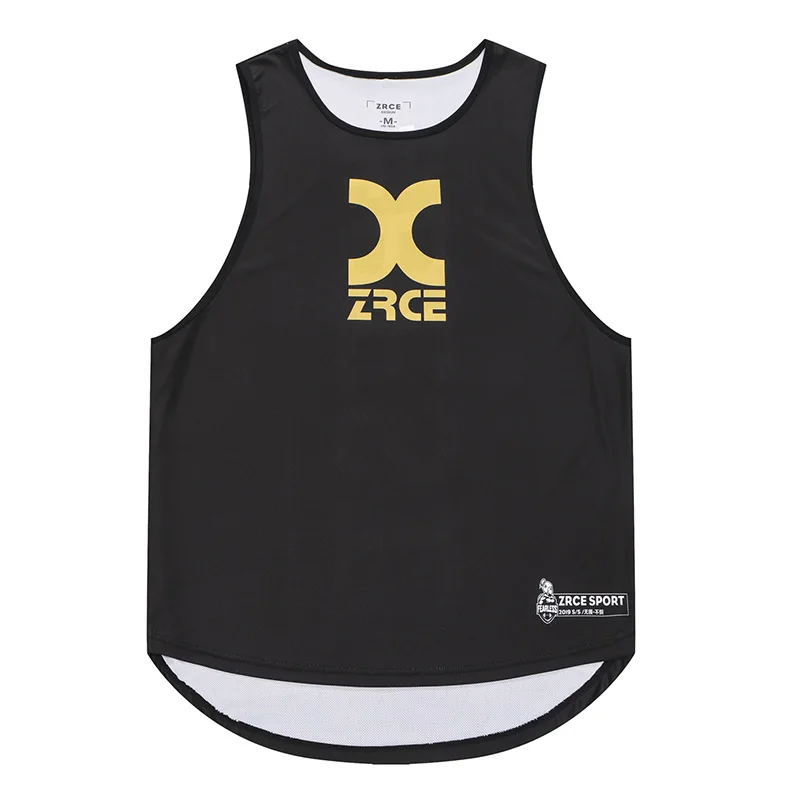 ZRCE брендовая мужская полиэфирная дышащая быстросохнущая для фитнеса рубашка с
