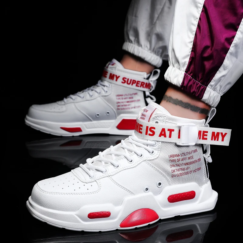 Мужские уличные повседневные ботинки трендовые высокие кроссовки модная