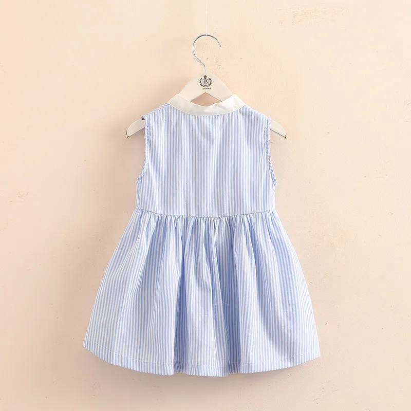 Платье в полоску для малышей лето 2019 Корейская версия новой детской одежды