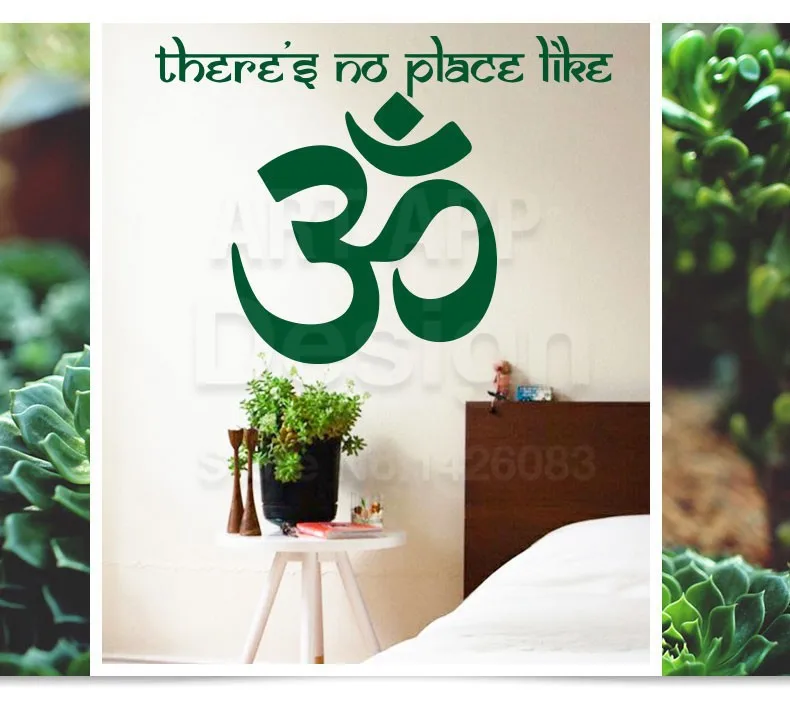 Om Shanti символ ом Hinduism виниловые наклейки на стену Yogs Namaste наклейки для украшения дома индийские наклейки мира Aum Namah Shivaya