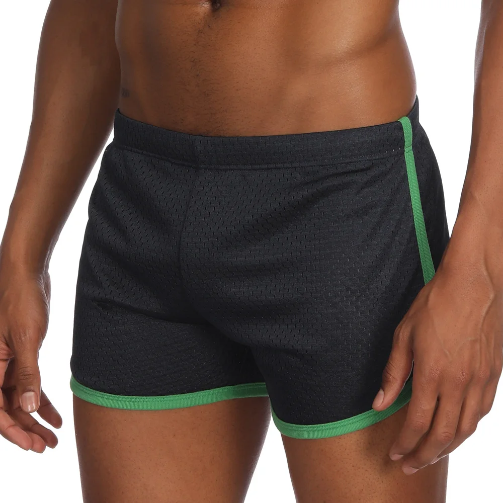 Шорты мужские однотонные сетчатые модные классические быстросохнущие с