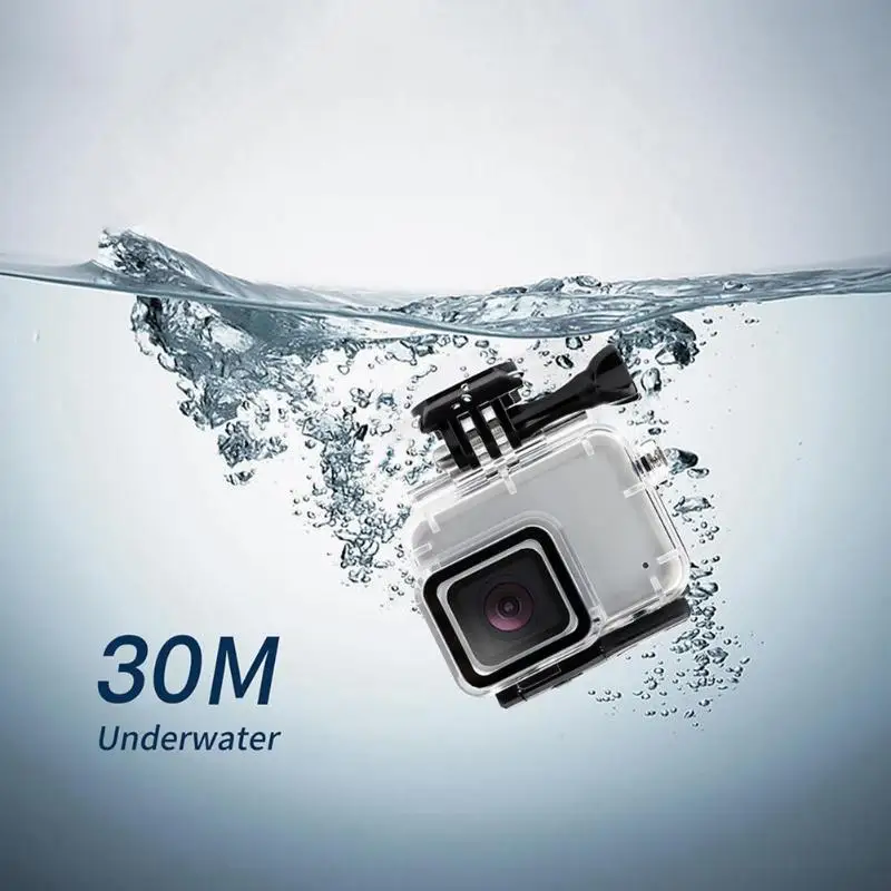 Для Go pro аксессуары водонепроницаемый чехол Корпус для Gopro Hero 7 серебряный белый Подводный защитный корпус