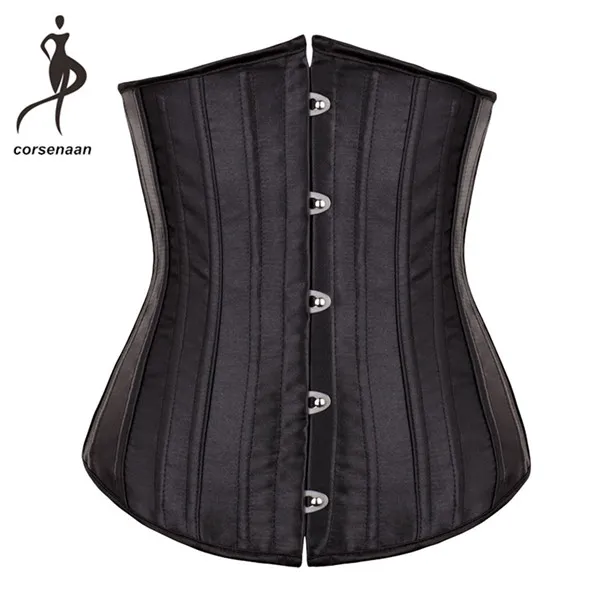 Black Черный/телесный Женский Пояс Cincher Shaper 26 стальных костей под грудью талии тренировочный корсет Размер XXS-2XL 8001 - Цвет: Black