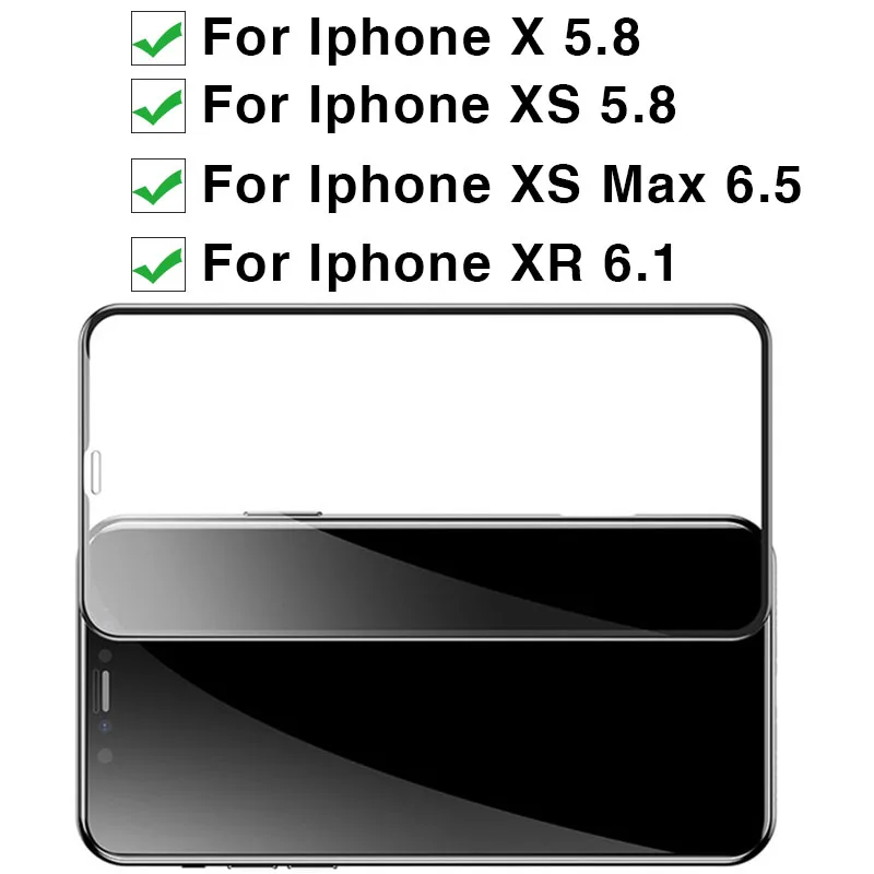 5D стекло для Iphone Xs Max защита стекла Apple Iphonex I Phone Xr X R S Закаленное Защитная пленка |