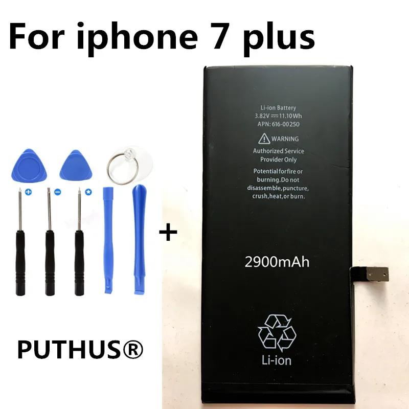 Новая батарея для iphone 7 plus 0 цикл 3 8 V 2900Mah внутренняя литий ионная Замена +