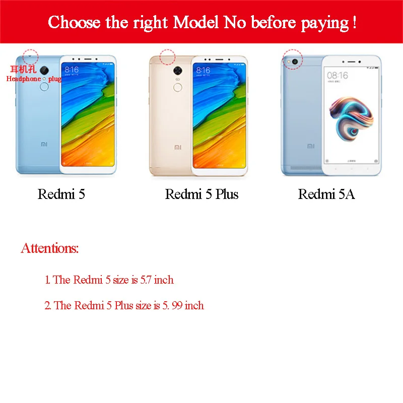 Чехол MOFI для Xiaomi Redmi 5 кожаный чехол книжка Red Rice Plus Hongmi с функцией подставки 4X