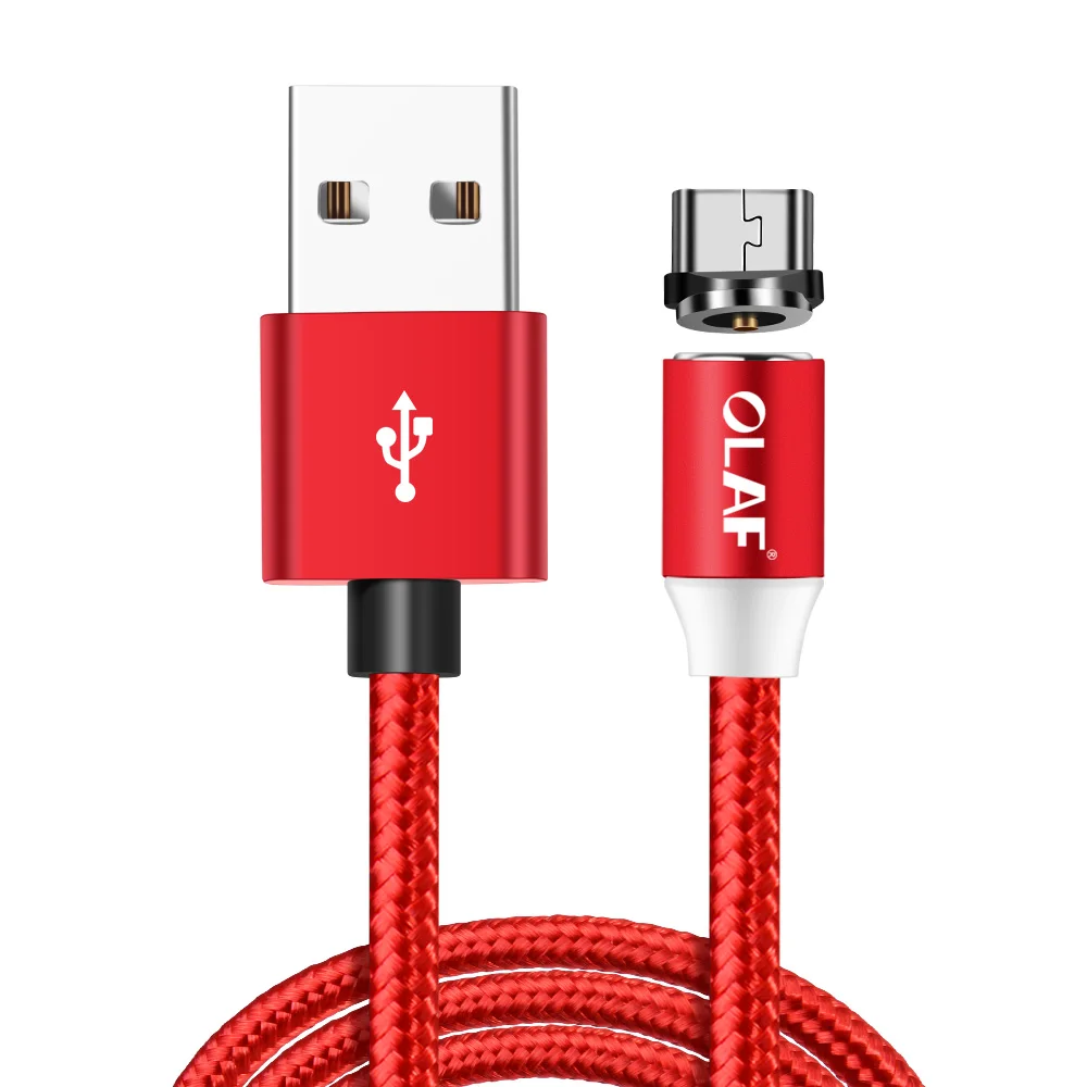Only Red Micro Cord Зарядное устройство OLAF с двумя портами USB, 30 Вт, быстрая зарядка 3,0, зарядное устройство для мобильного телефона, для путешествий, штепсельная вилка европейского стандарта, настенный адаптер, магнитный кабель Micro USB - Тип штекера: Only Red Micro Cord