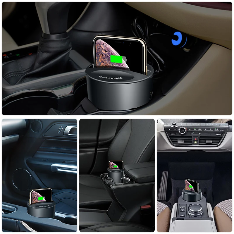 

10W Fast Wireless Car Charger Cup for Samsung S20 S10 S9 Note 9 Car Wireless Charger for iPhone XS Max XR 8 Plus 11 pro Max