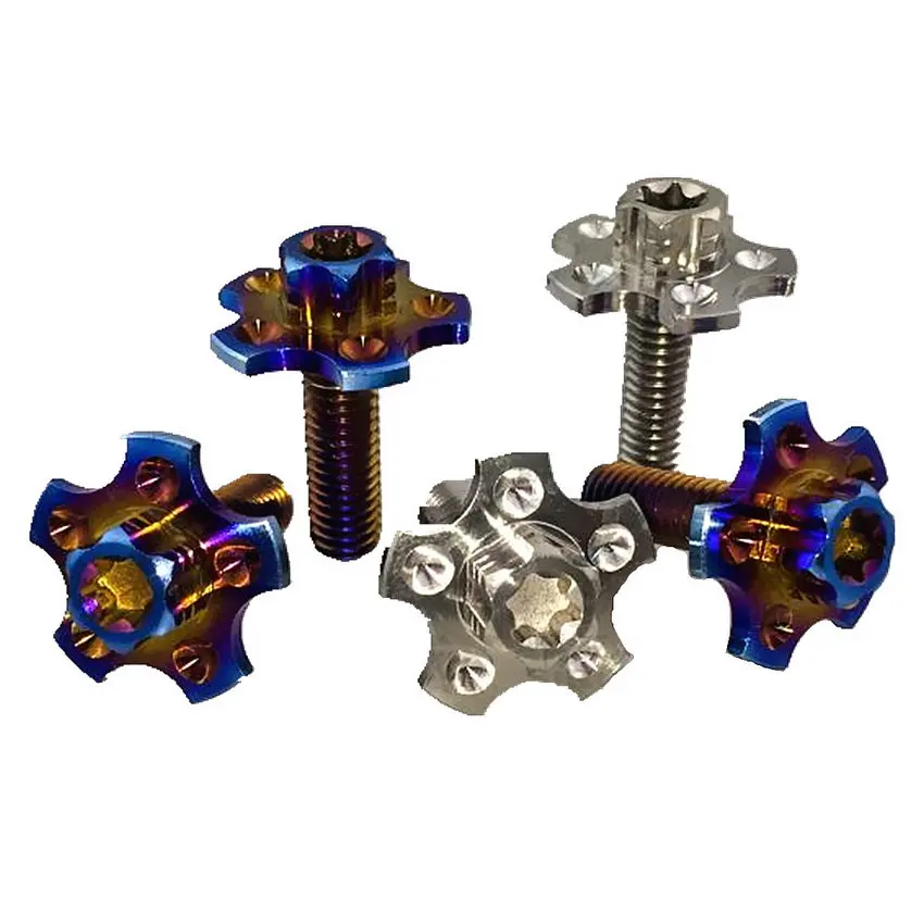Титановые болты для мотоцикла M6 x20mm номерные знаки Ti болты синий цвет Фланцевая головка модификация автомобильного двигателя Ti крепежи