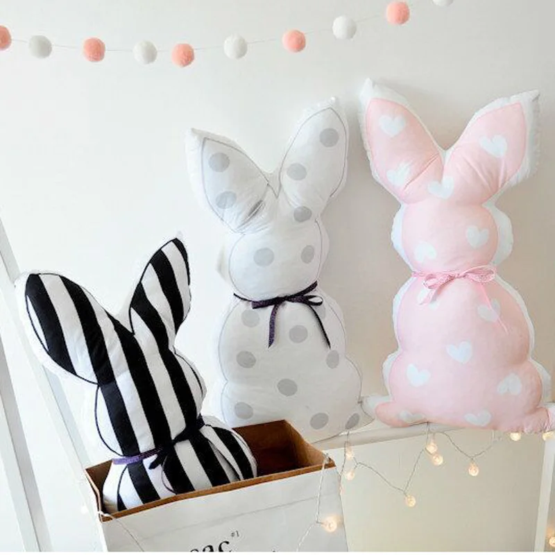 Подушка кролик в полоску для детской комнаты 55 х30 см|cushion stripe|back cushiondecorative cushions |