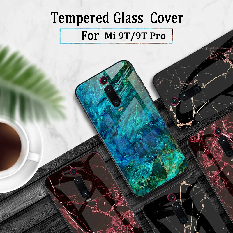 Чехол GFAITH для Xiaomi Mi 9 T, чехол с мраморной текстурой и принтом, чехол с закаленным стеклом для Xiaomi Mi 9T Pro, чехол для телефона s Funda Coque